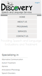 Mobile Screenshot of discoveryspeechandlanguage.com