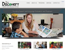 Tablet Screenshot of discoveryspeechandlanguage.com